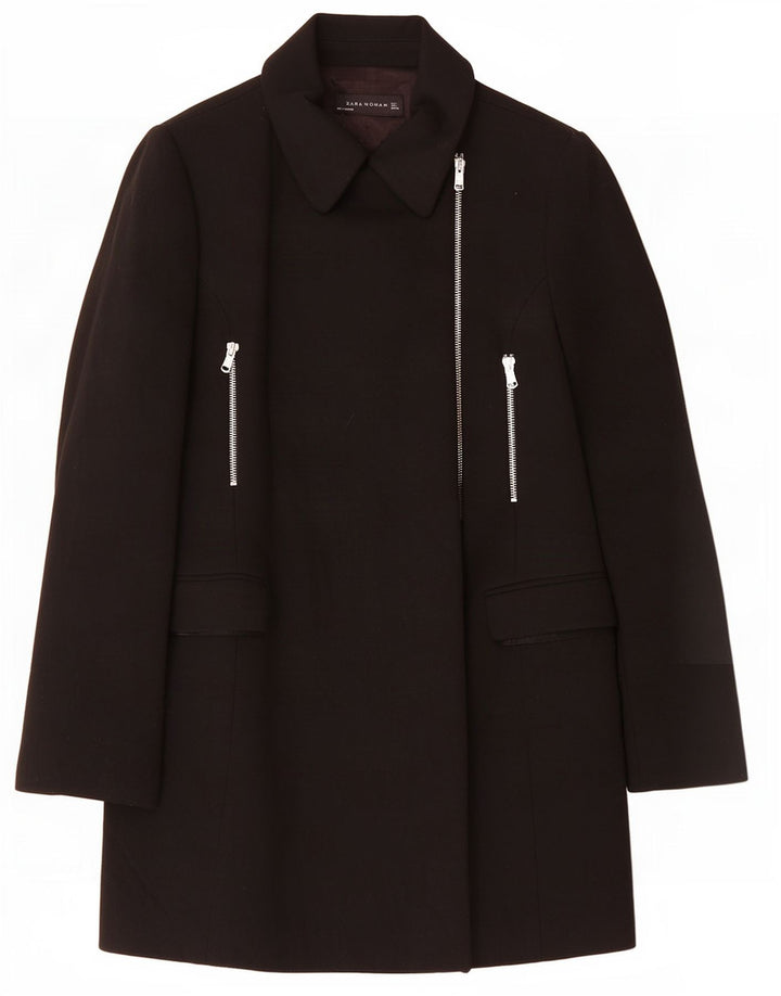 Zara Mujer Abrigo Reino Unido 44 Grande Negro