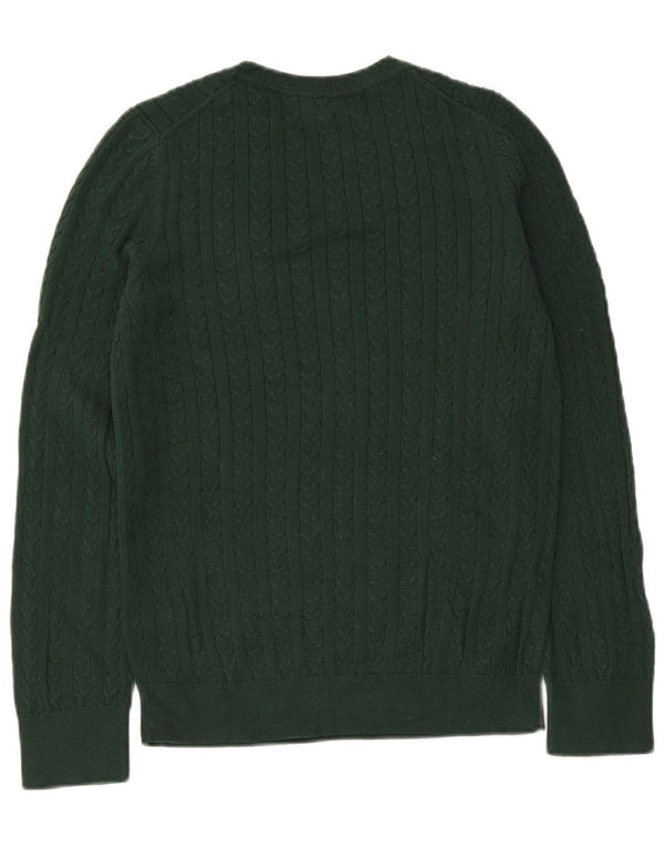 Tommy Hilfiger Suéter tipo jersey con cuello redondo para mujer UK 40 Verde medio