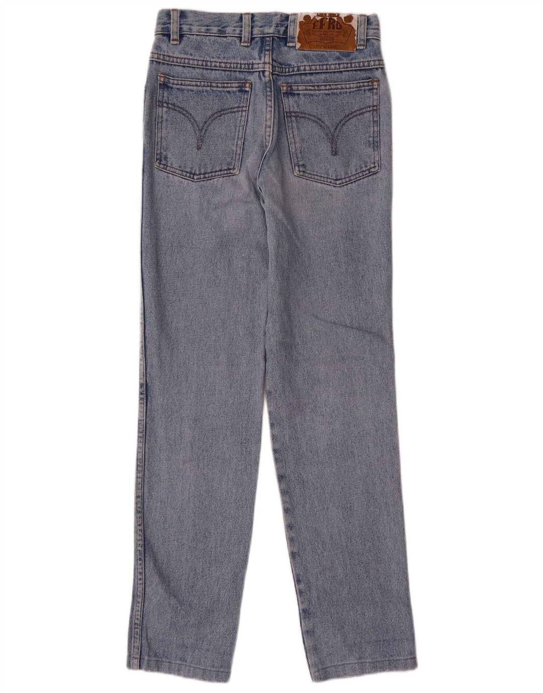 Vintage Mujer Slim Jeans W26 L29 Algodón Azul