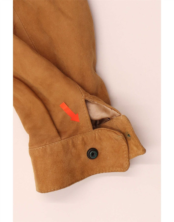 Chaqueta de ante vintage para hombre IT 46 Pequeño Beige