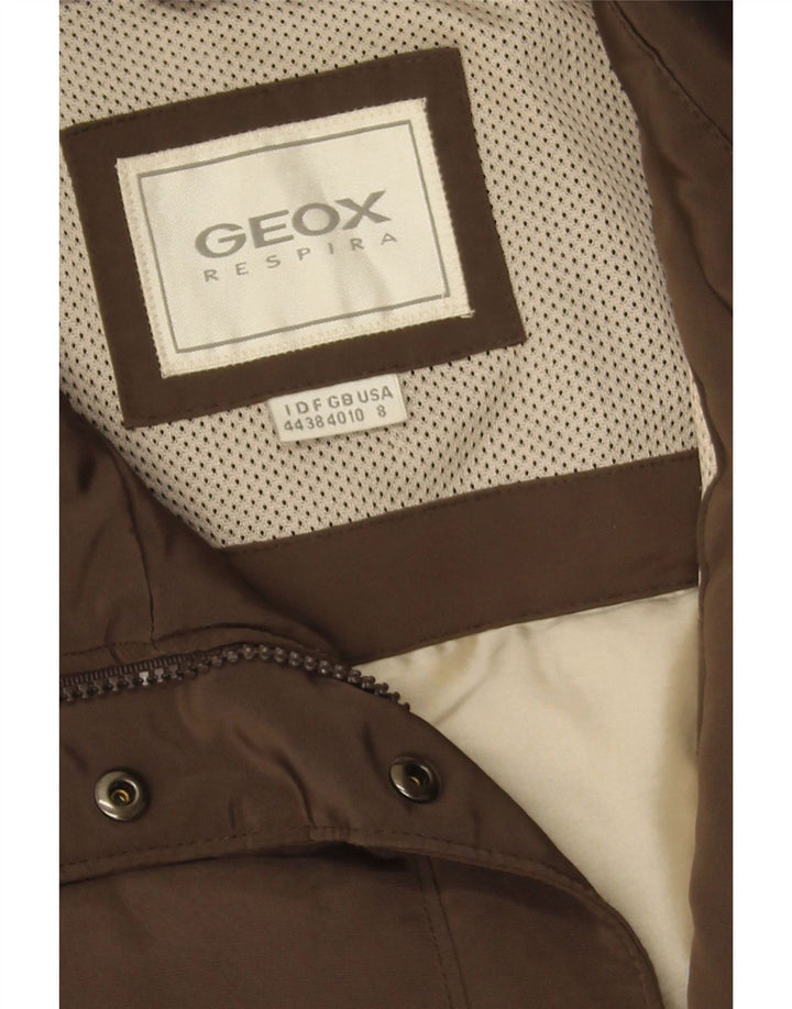 Abrigo acolchado extragrande para mujer Geox UK 10 Small Marrón Poliéster