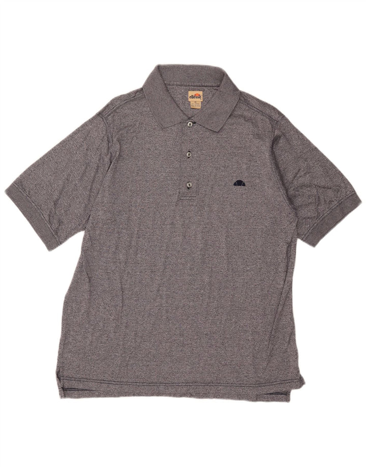Polo Ellesse para hombre de algodón moteado en azul marino mediano