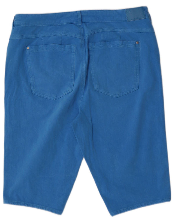 Marks & Spencer Pantalones cortos vaqueros de cintura alta para mujer UK 18 XL W34 Algodón azul