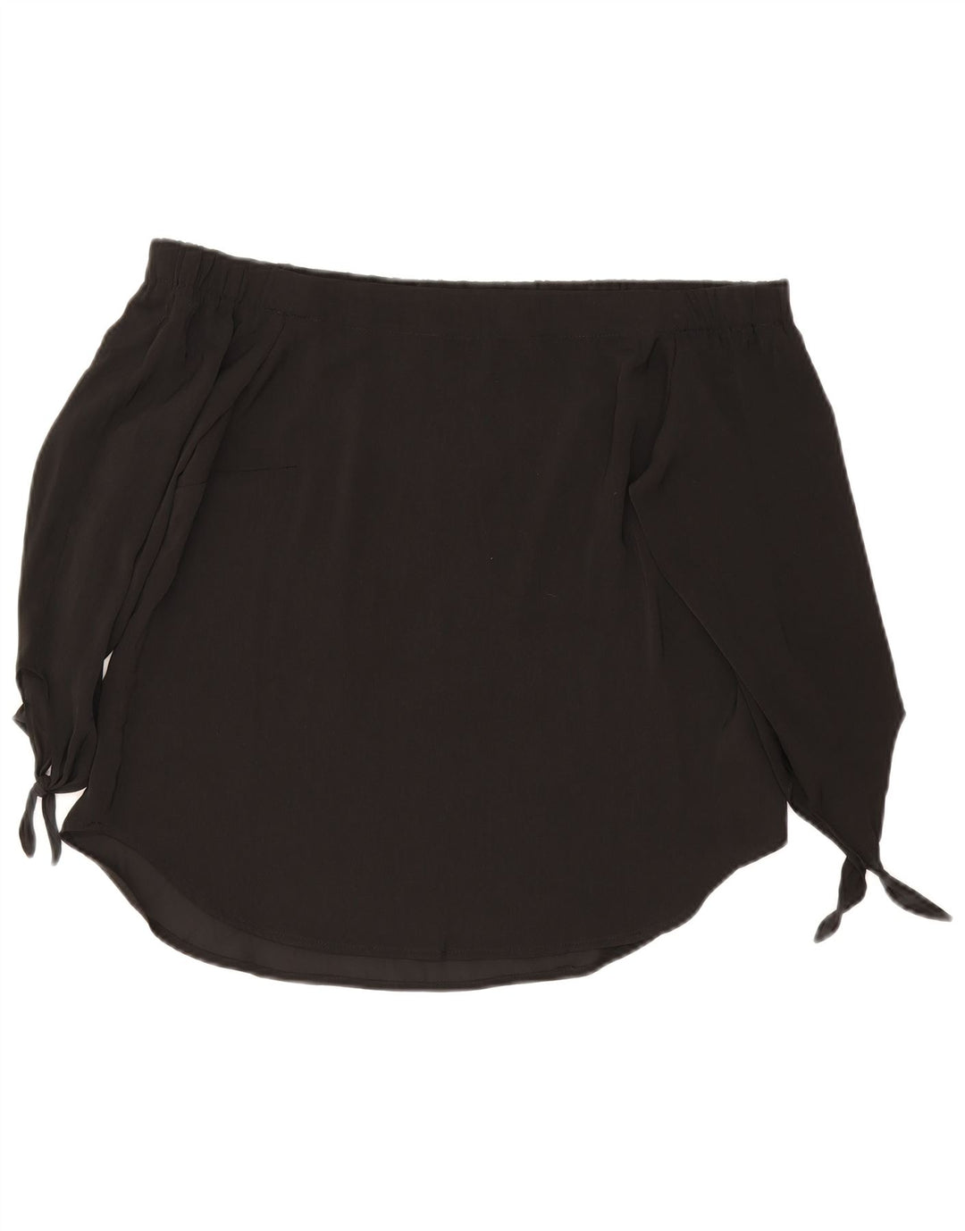 Oasis Top de manga 3/4 con hombros descubiertos para mujer UK 42 Poliéster negro mediano