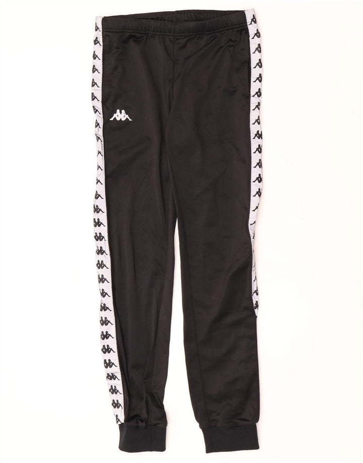 Kappa Hombre Pantalones De Chándal Gráfico Joggers Small Black