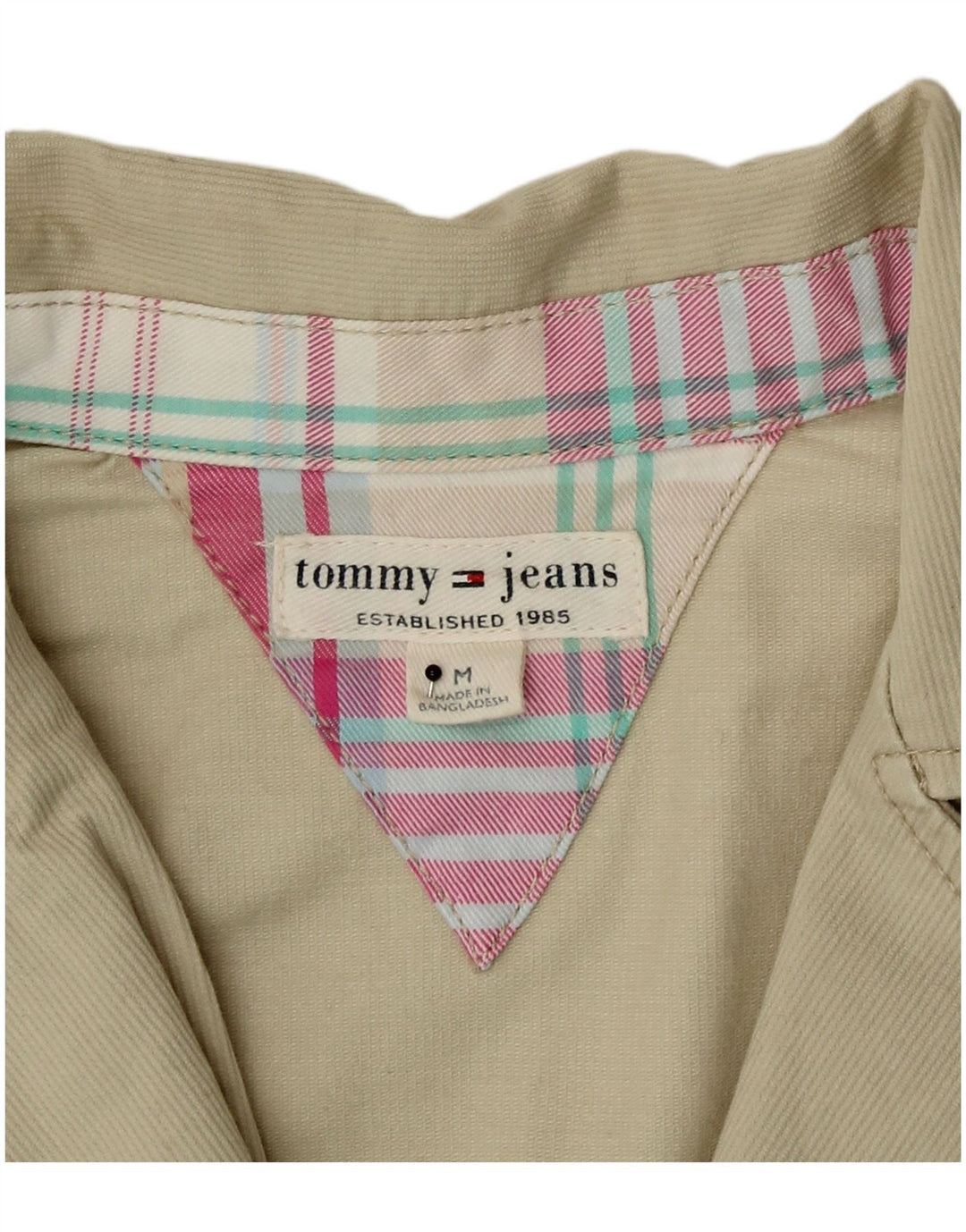 Tommy Hilfiger Chaqueta Blazer de 2 Botones para Mujer Reino Unido 12 Algodón Beige Medio