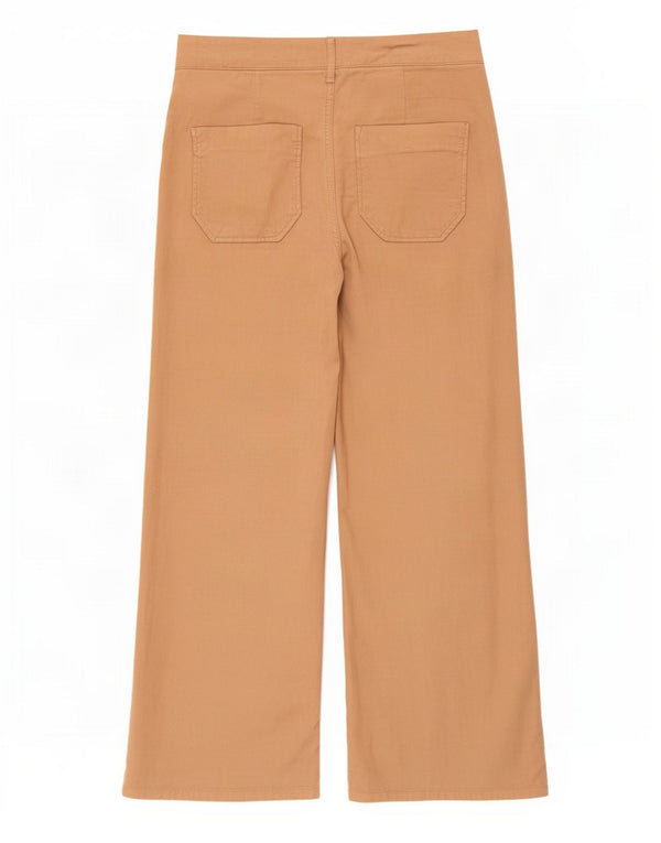 Zara Mujer Pantalones Cortos De Pierna Ancha EU 38 Small W28 L25 Algodón Beige