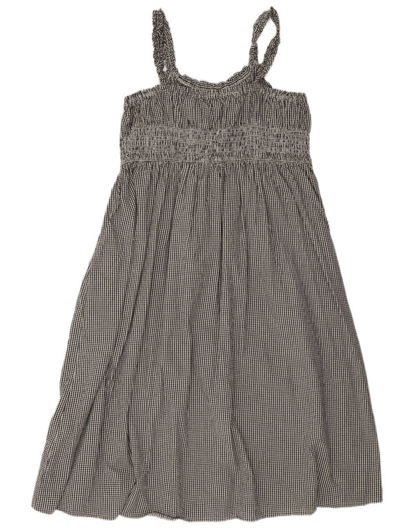 Next Vestido evasé sin mangas para mujer UK 22 3XL Algodón a cuadros negro