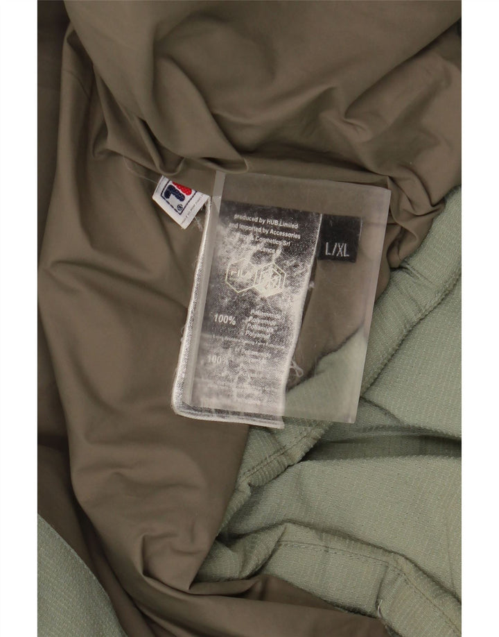 Fila Chaqueta acolchada con capucha para hombre UK 40 Large Poliamida verde