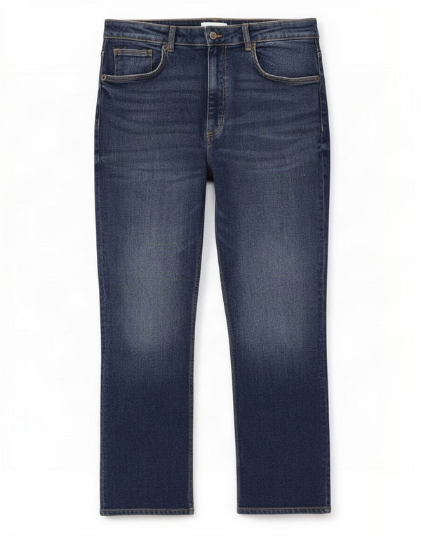 Zara Vaqueros Rectos Mujer EU 46 2XL W36 L26 Azul