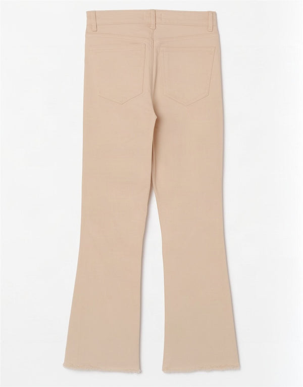 Zara Mujer Crop Bootcut Jeans EU 38 Small W28 L25 Blanco roto