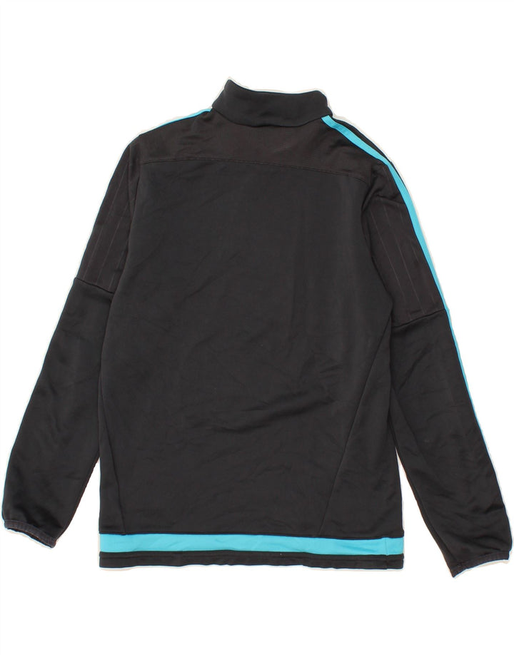 ADIDAS Boys Climacool Zip Neck Pullover Tracksuit Top 10-11 Years Black Vintage Adidas and Second-Hand Adidas from Messina Hembry 