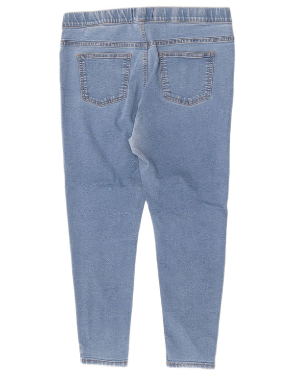 Marks & Spencer Womens Short Jegging Jeans UK 14 Large W32 L24 Blue Cotton