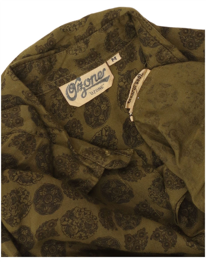 Camisa Hombre Ozone Viscosa Geométrica Verde Medio