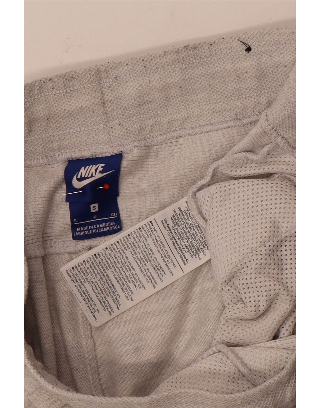 Nike - Pantalón de chándal para hombre, talla pequeña, algodón gris