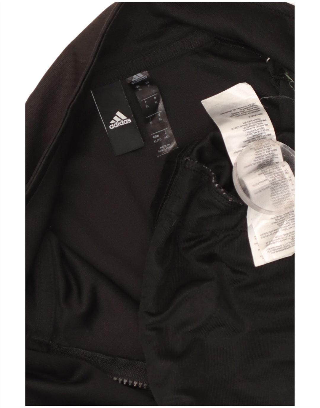 Adidas Hombre Chándal Top Chaqueta XL Negro Poliéster