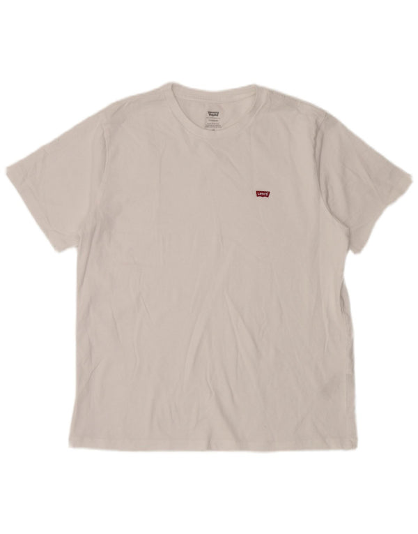 Levi's Camiseta estándar para hombre Top grande de algodón blanco