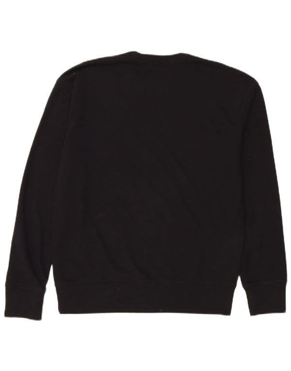 Hollister Hombre Sudadera Gráfica Jumper Small Algodón Negro