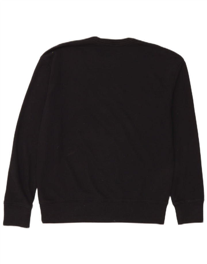 Hollister Hombre Sudadera Gráfica Jumper Small Algodón Negro