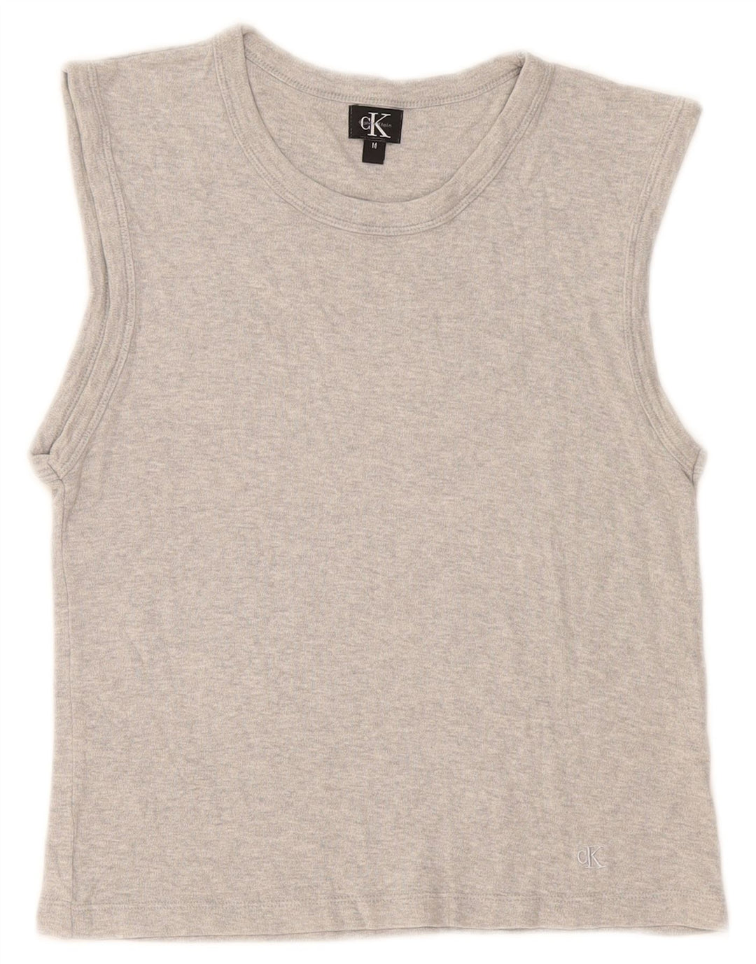 Calvin Klein Top sin mangas para mujer UK 12 Gris medio