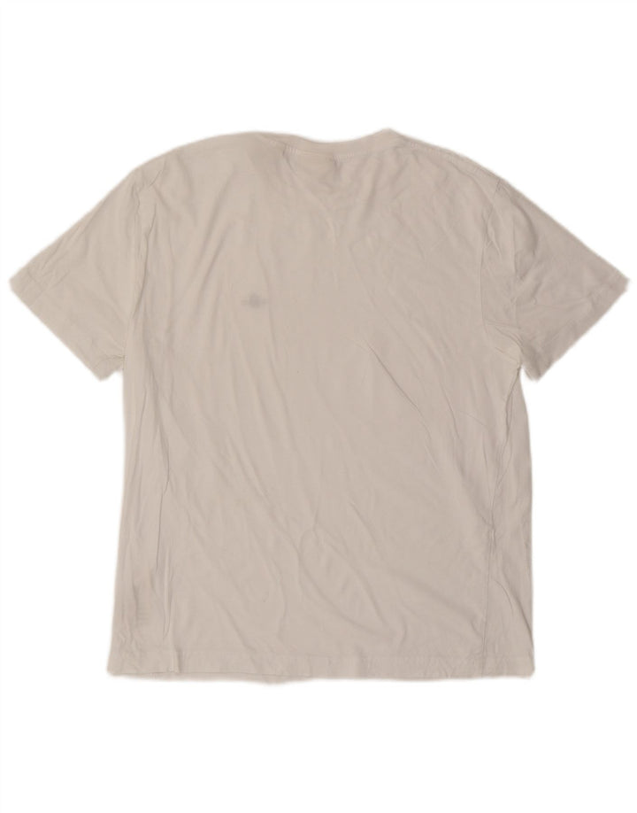 GANT Mens T-Shirt Top Large White Cotton