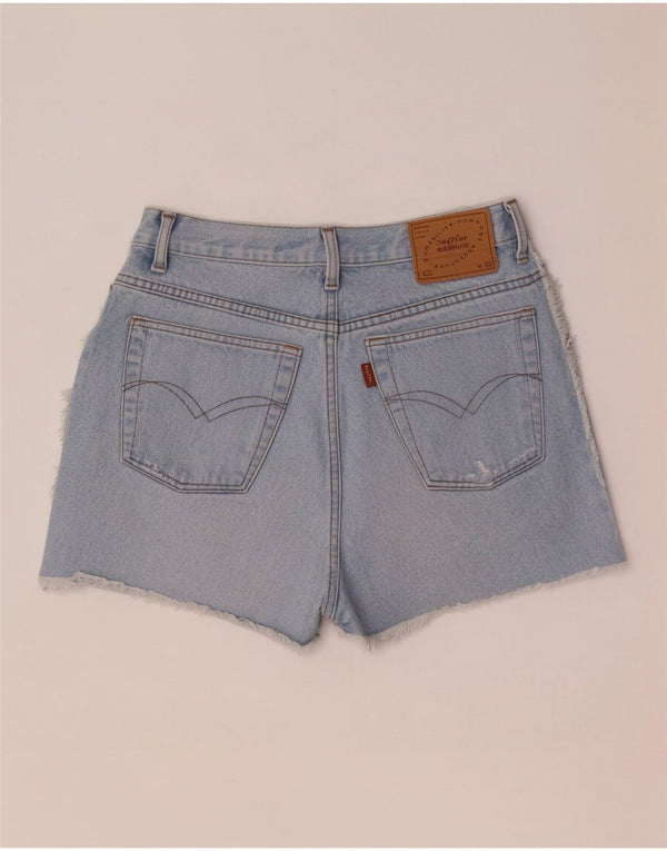 Vintage Womens Denim Shorts W30 Medium Blue