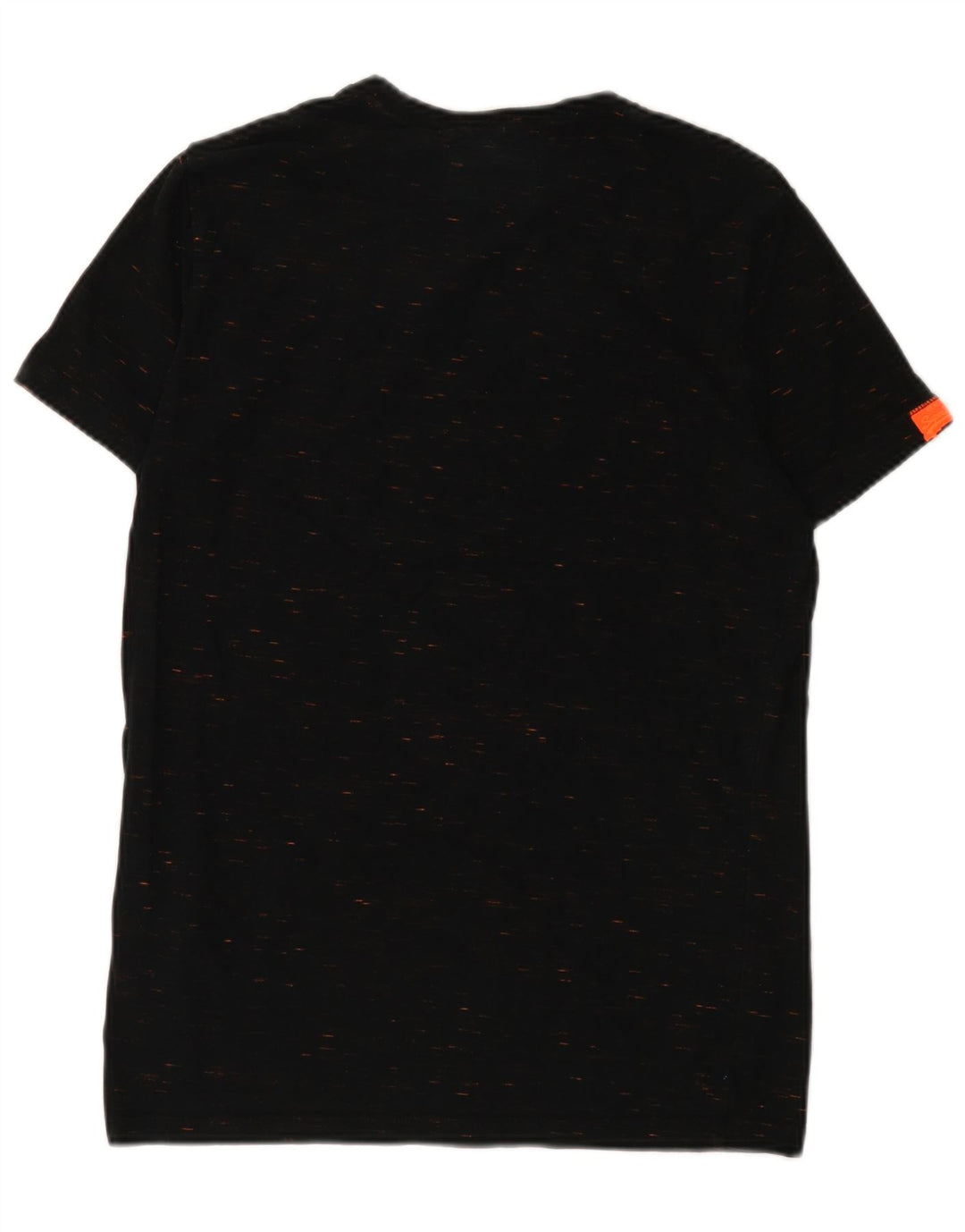 Superdry Camiseta para hombre Top Medium de algodón moteado en negro