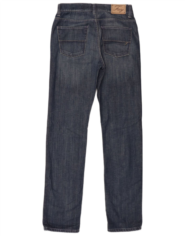 Vaqueros ajustados para hombre Fay W34 L33 Algodón azul