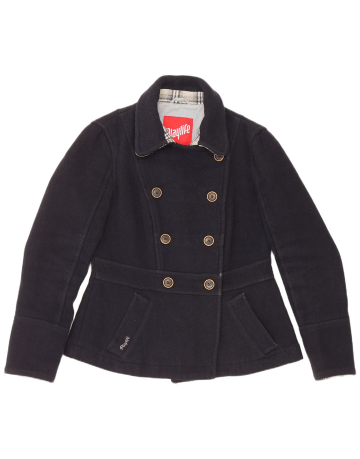 Playlife Chaquetón para mujer IT 46 Large Azul marino Acrílico