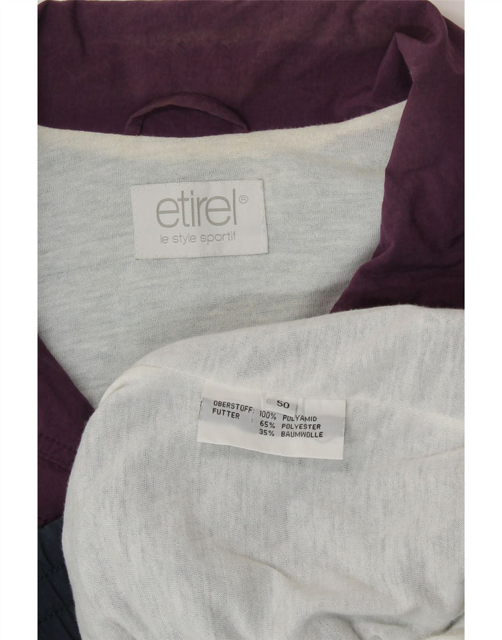 ETIREL Chaqueta superior de chándal holgada para hombre IT 50 Medium Blue Colourblock