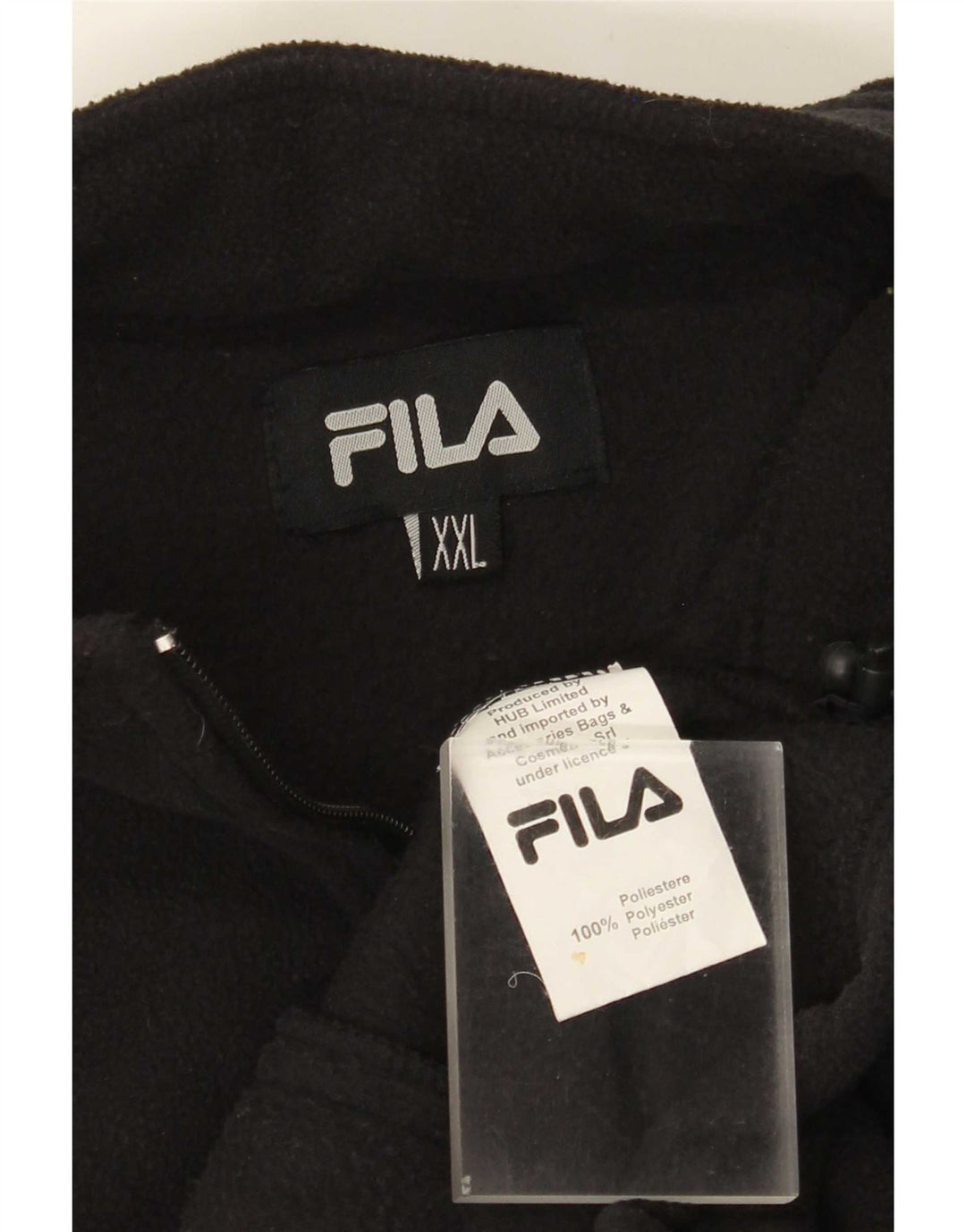 Fila Mens Liner Fleece Jacket UK 44 2XL Poliéster negro