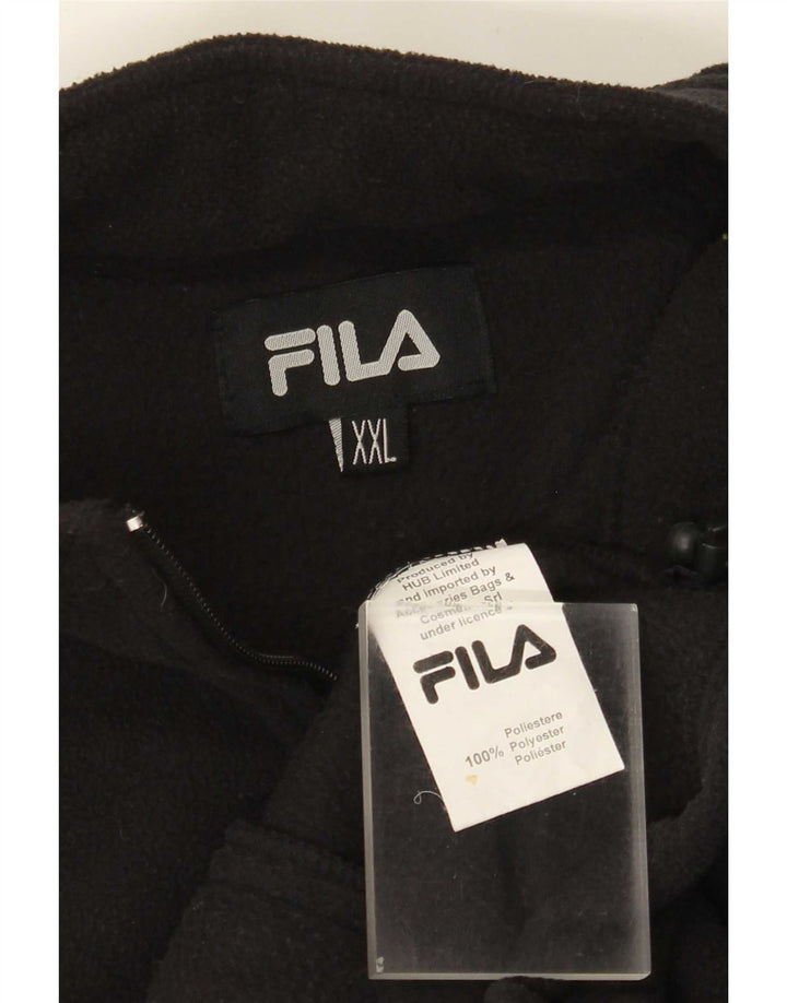 Fila Mens Liner Fleece Jacket UK 44 2XL Poliéster negro