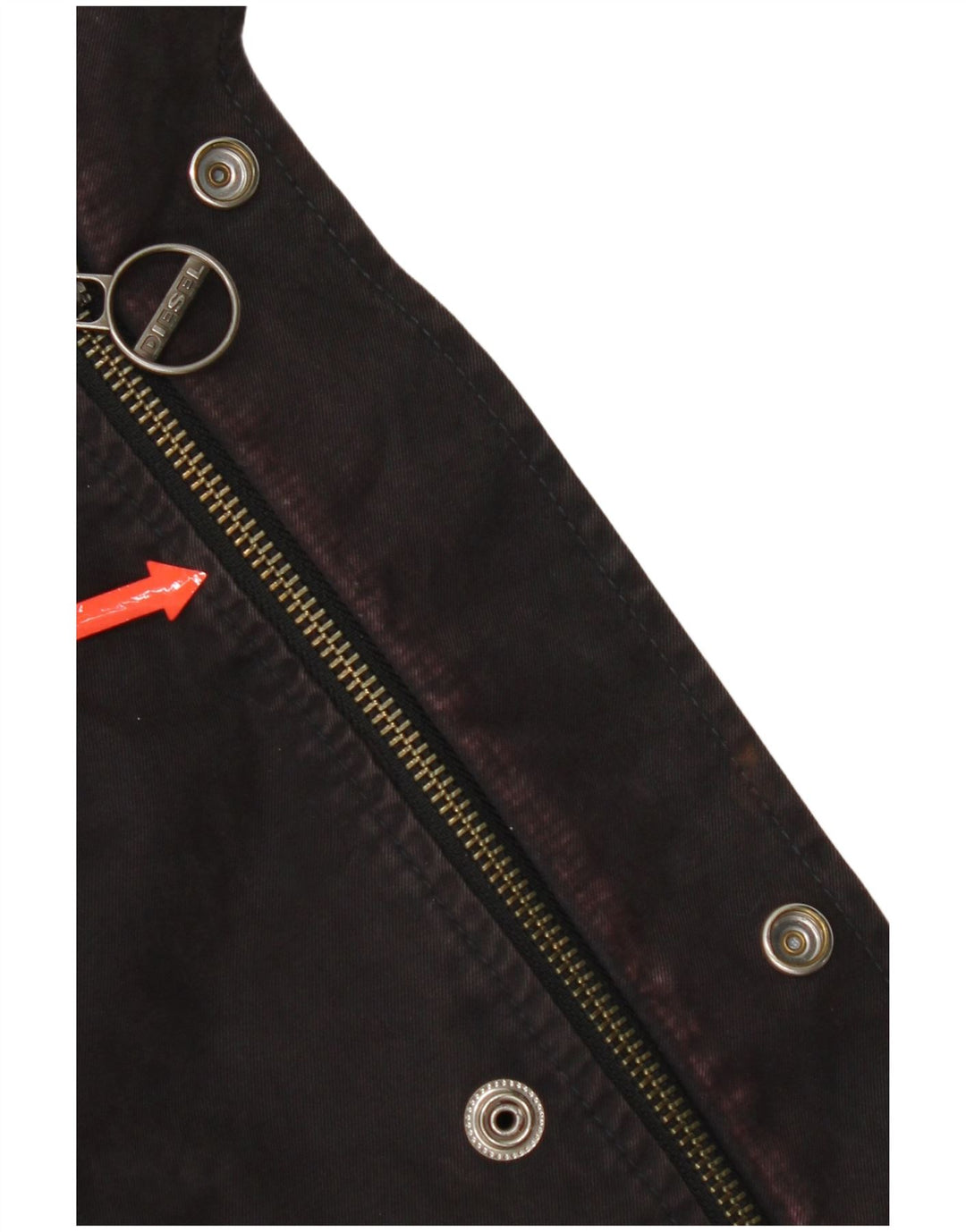 Diesel Chaqueta utilitaria para mujer UK 40 XL Algodón negro