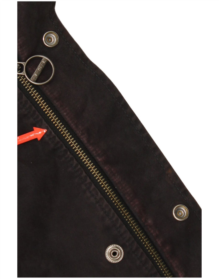 Diesel Chaqueta utilitaria para mujer UK 40 XL Algodón negro