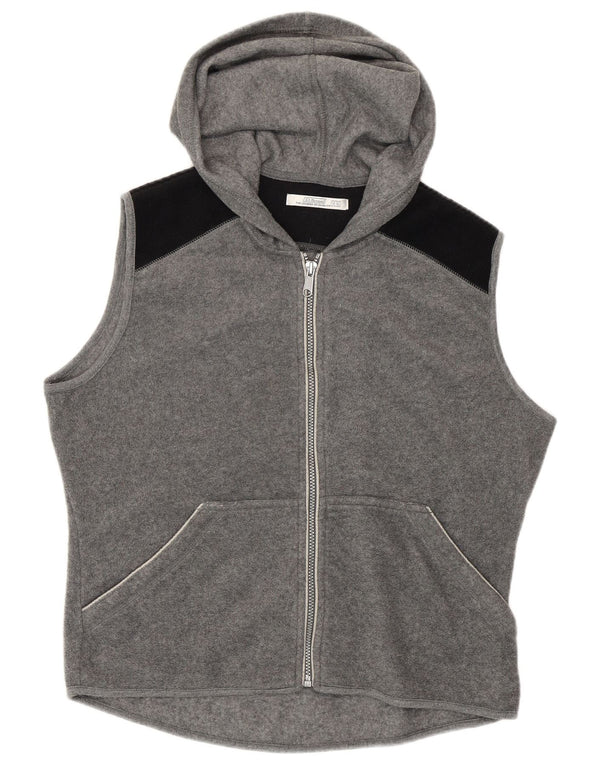 St. Chaleco polar con capucha para mujer Bernard UK 14/16 Large Gris Colorblock