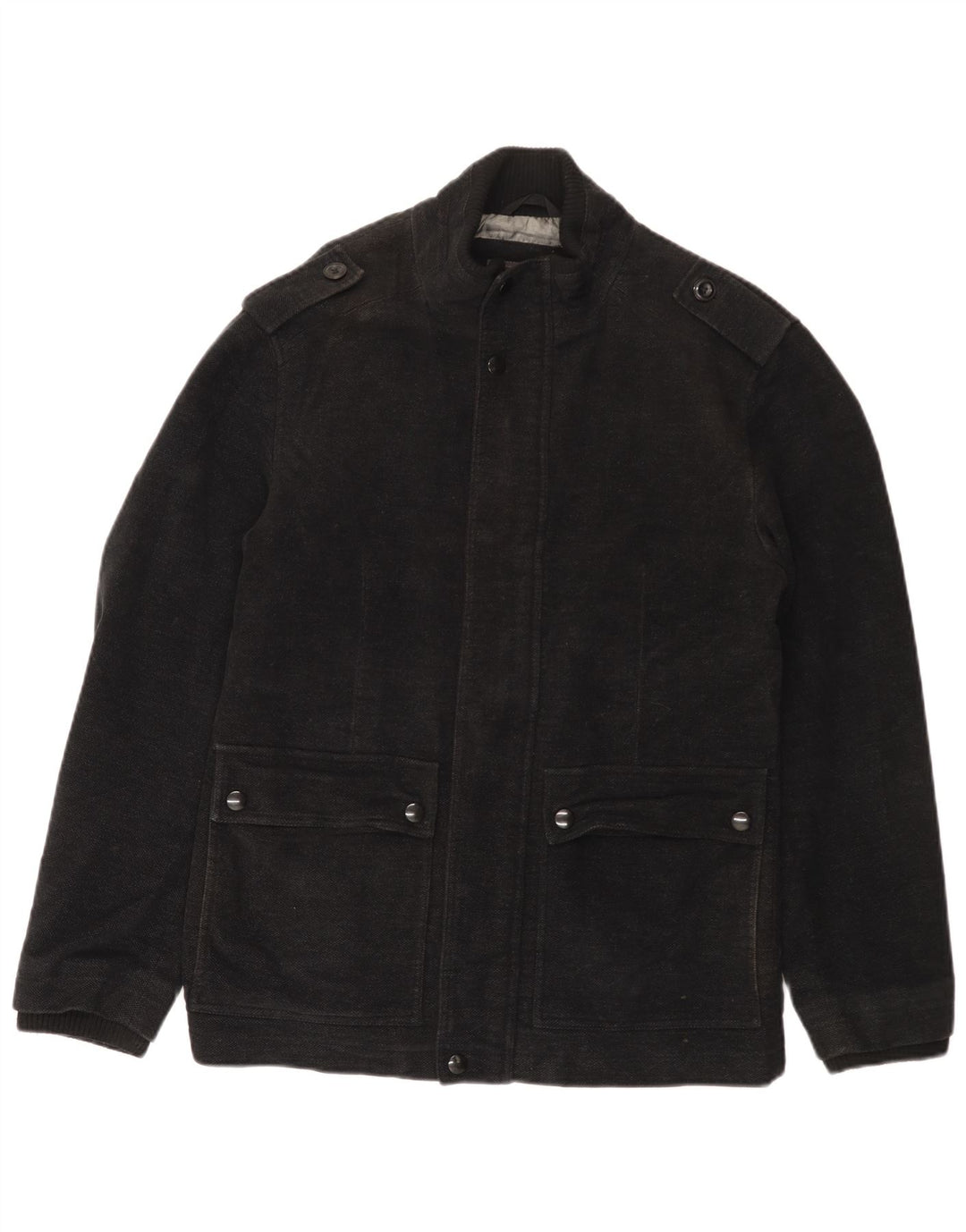 Marks & Spencer Chaqueta militar para hombre UK 36 Small Algodón negro