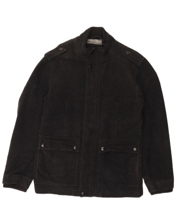 Marks & Spencer Chaqueta militar para hombre UK 36 Small Algodón negro