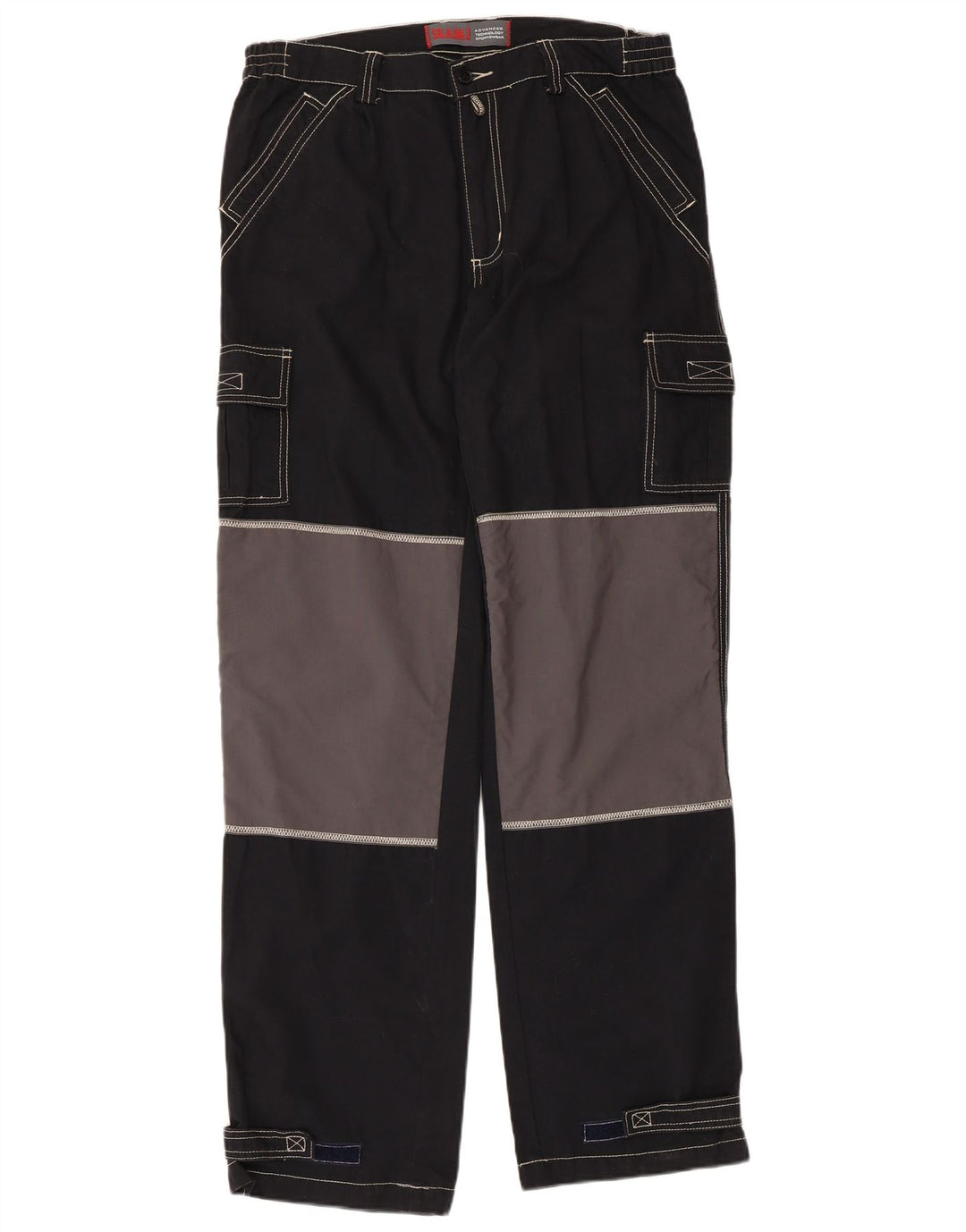 Slam Pantalones cargo para hombre IT 50 Large W36 L34 Algodón color block negro