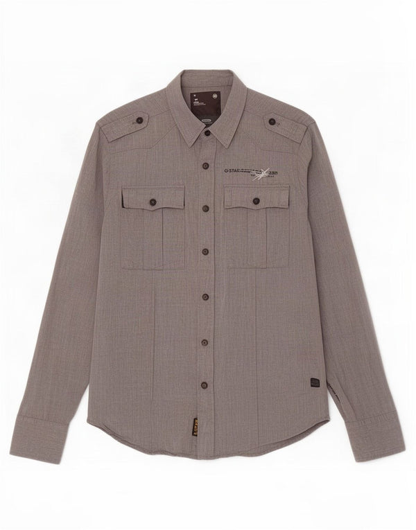 Camisa militar G-Star Hombre de algodón gris medio