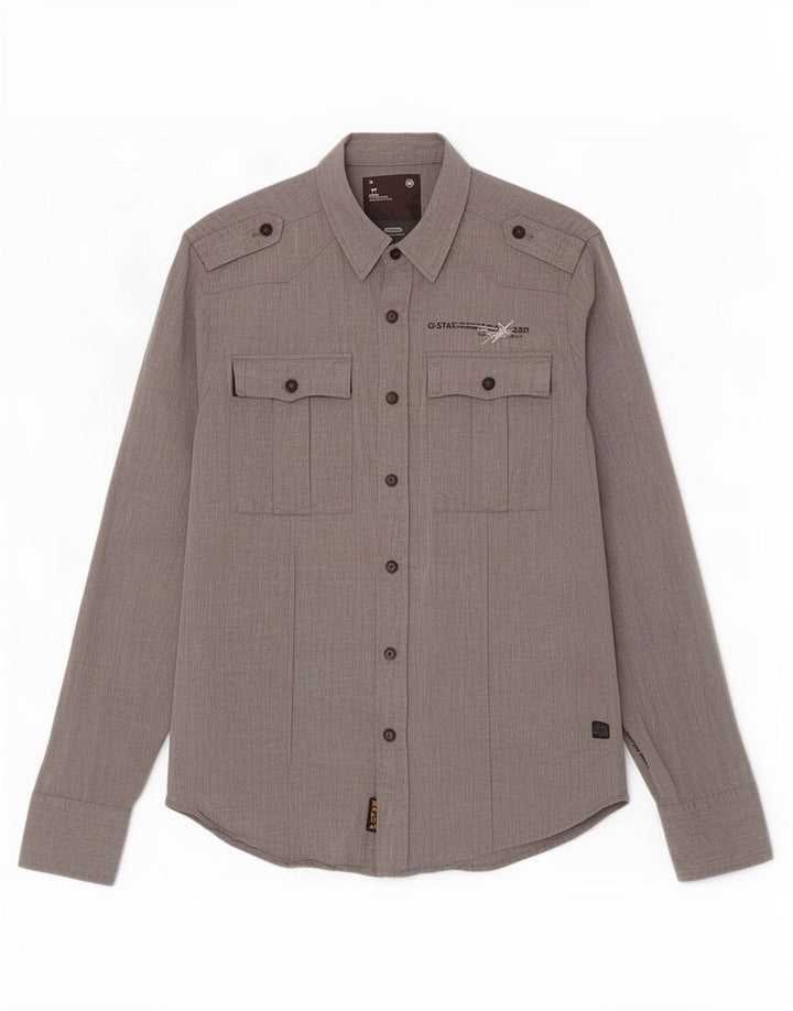 Camisa militar G-Star Hombre de algodón gris medio