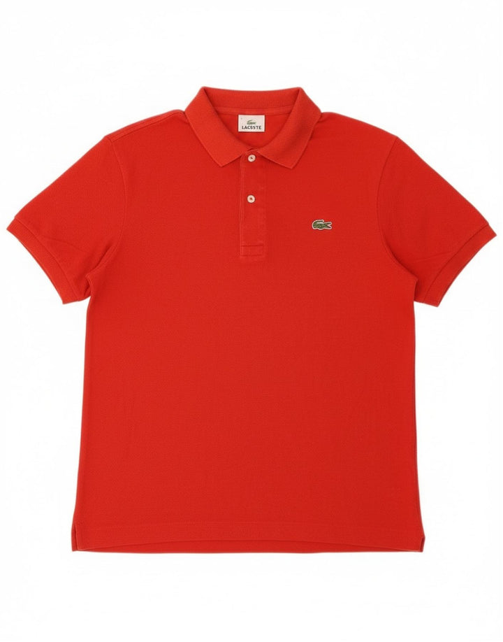 Polo Lacoste para hombre talla 4 mediano algodón rojo