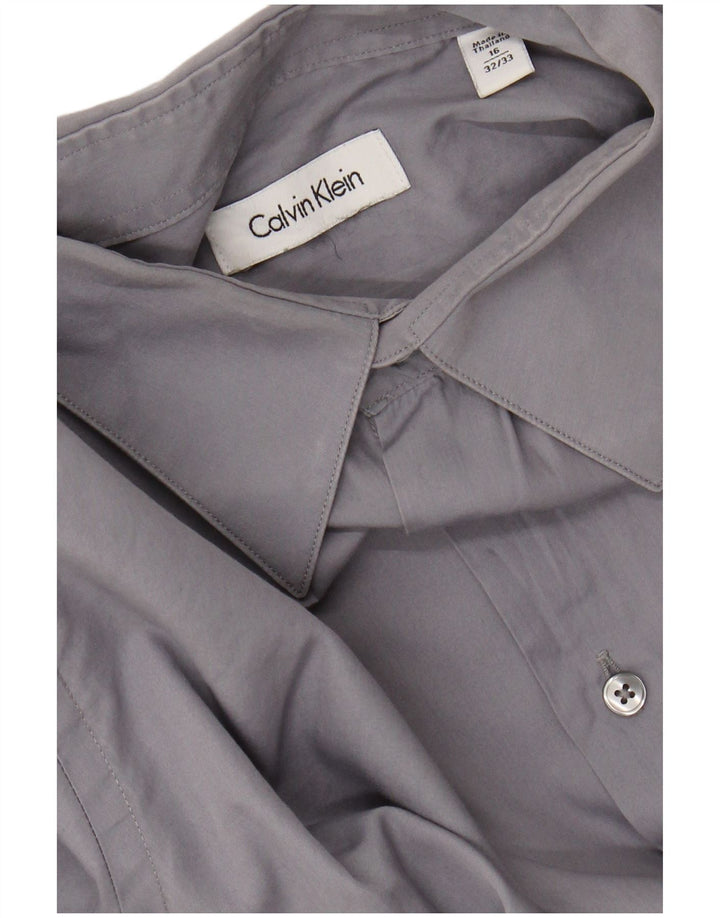 CALVIN KLEIN Camisa para hombre Talla 16 Grande Azul