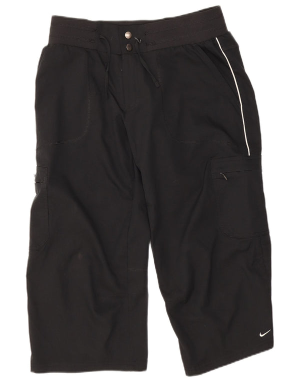 Nike Pantalones Capri Cargo para Mujer UK 8 Small W28 L20 Poliéster Negro