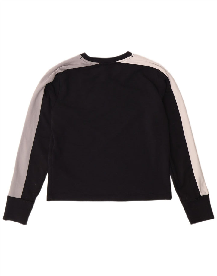 UNDER ARMOUR Camiseta holgada de manga larga para mujer UK 6 XS Bloque de color negro