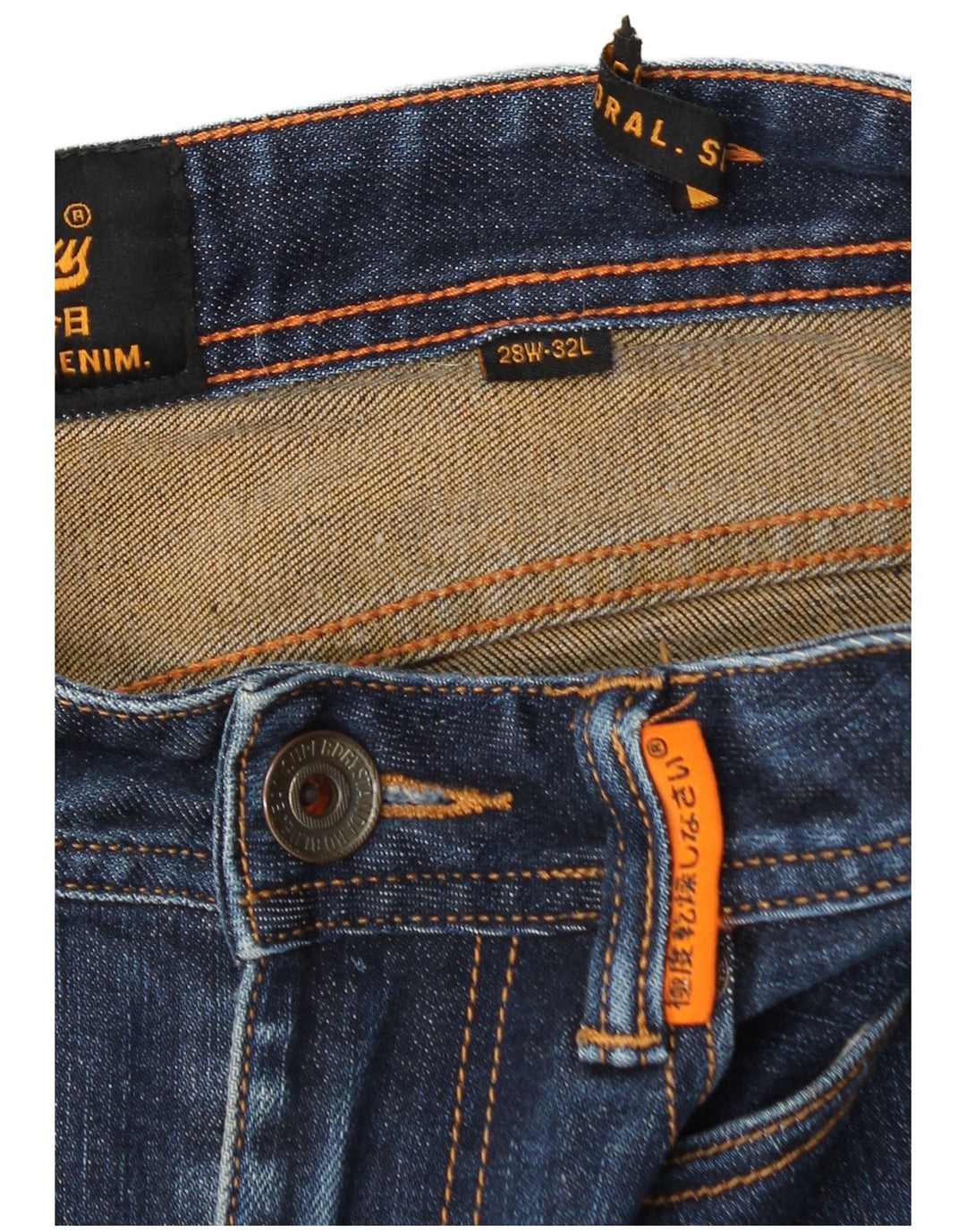 Superdry Vaqueros ajustados para hombre W28 L32 Algodón azul