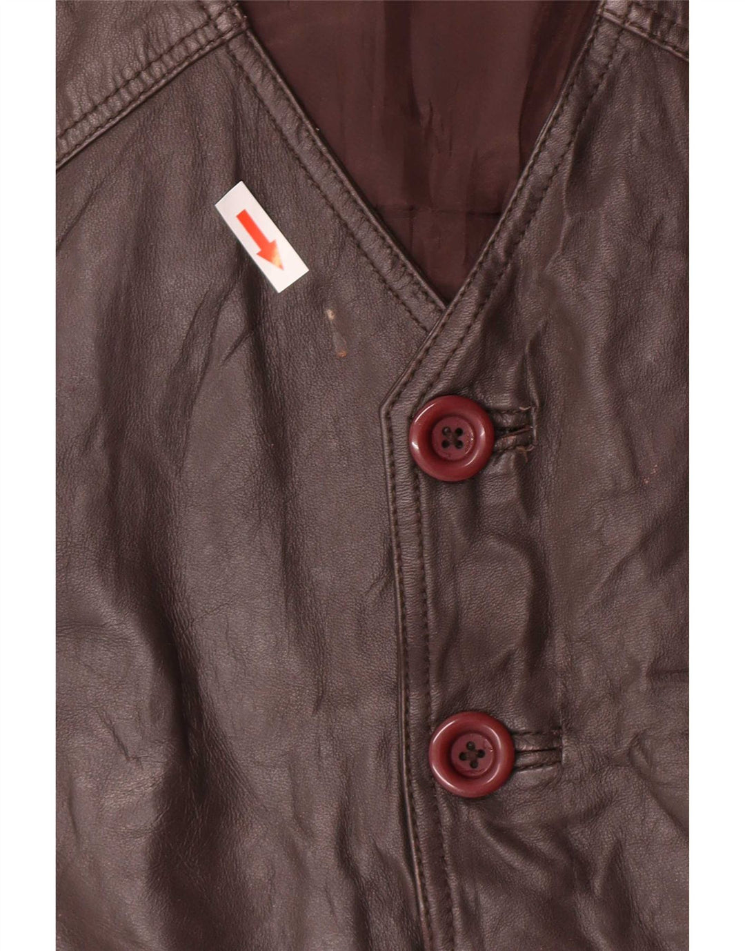 Ross&Cole Chaleco de cuero para hombre IT 52 XL Marrón
