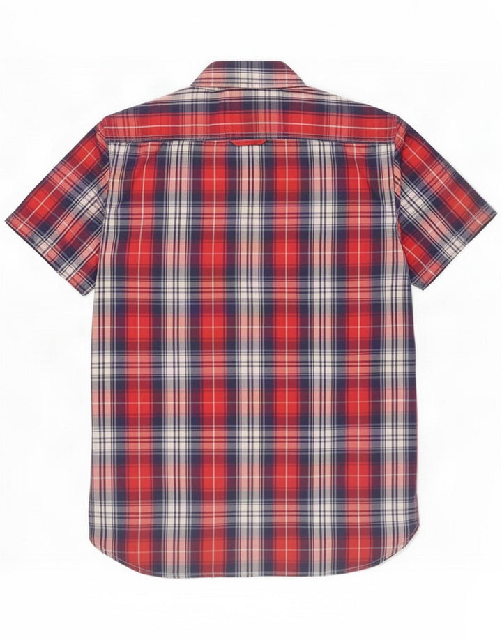 Camisa de manga corta Superdry para hombre Large Red Check