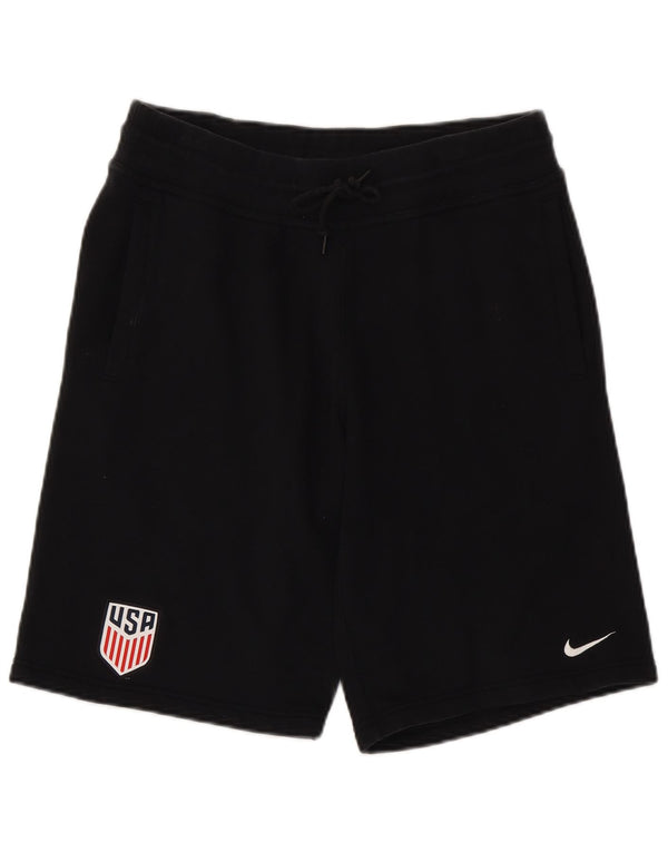 Pantalones cortos deportivos Nike para hombre de algodón negro mediano