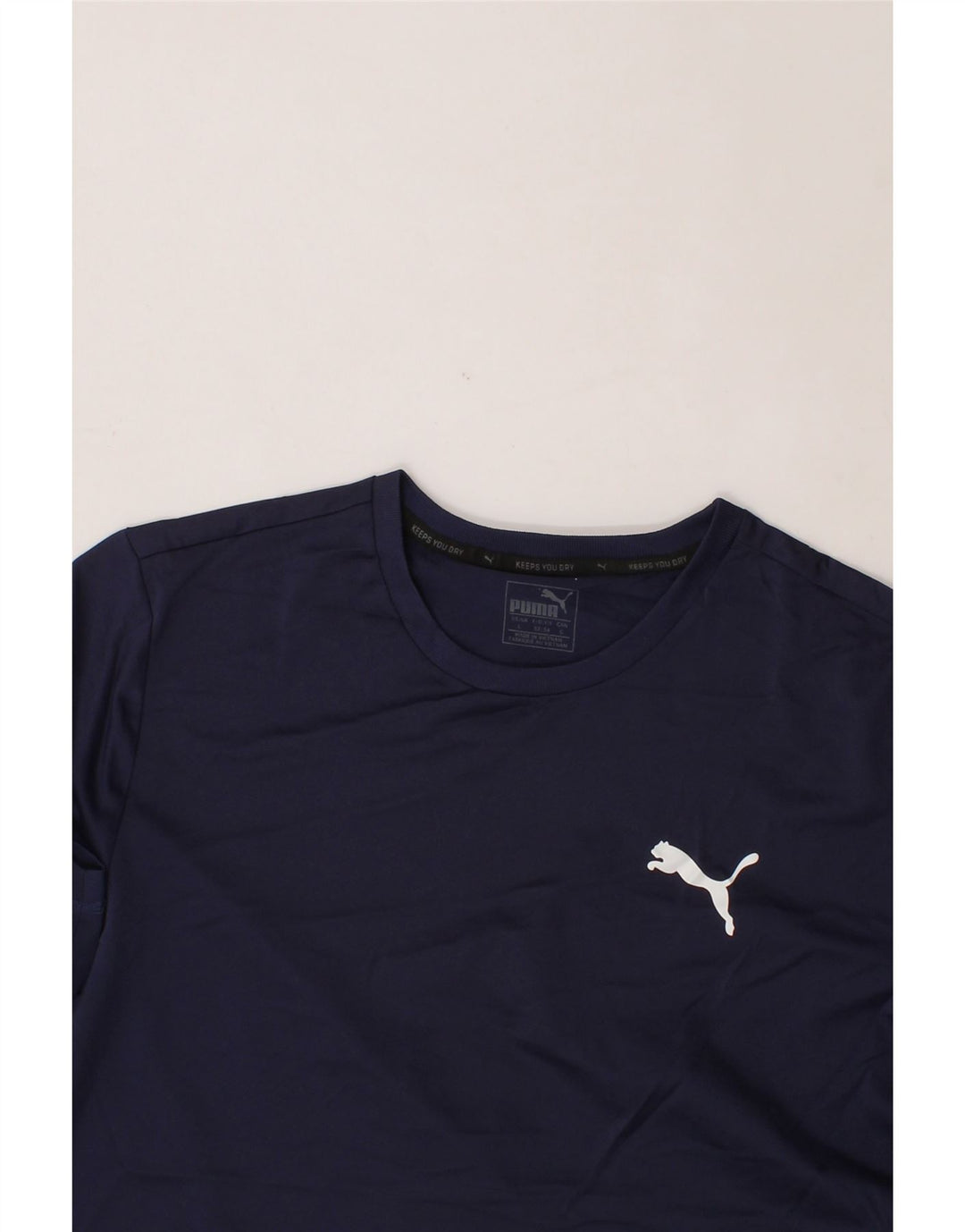 PUMA Mens T-Shirt Top Large Navy Blue Polyester Vintage Puma and Second-Hand Puma from Messina Hembry 