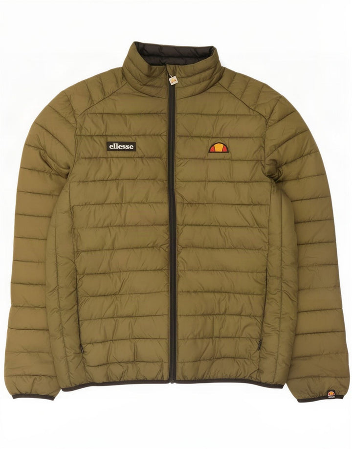 Ellesse Chaqueta acolchada para hombre UK 42 XL Caqui Poliéster